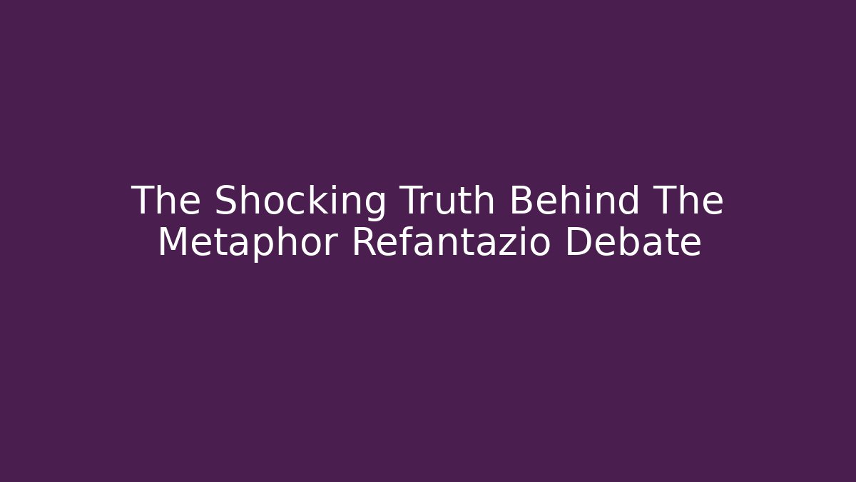 The Shocking Truth Behind The Metaphor Refantazio Debate - Critter Realm