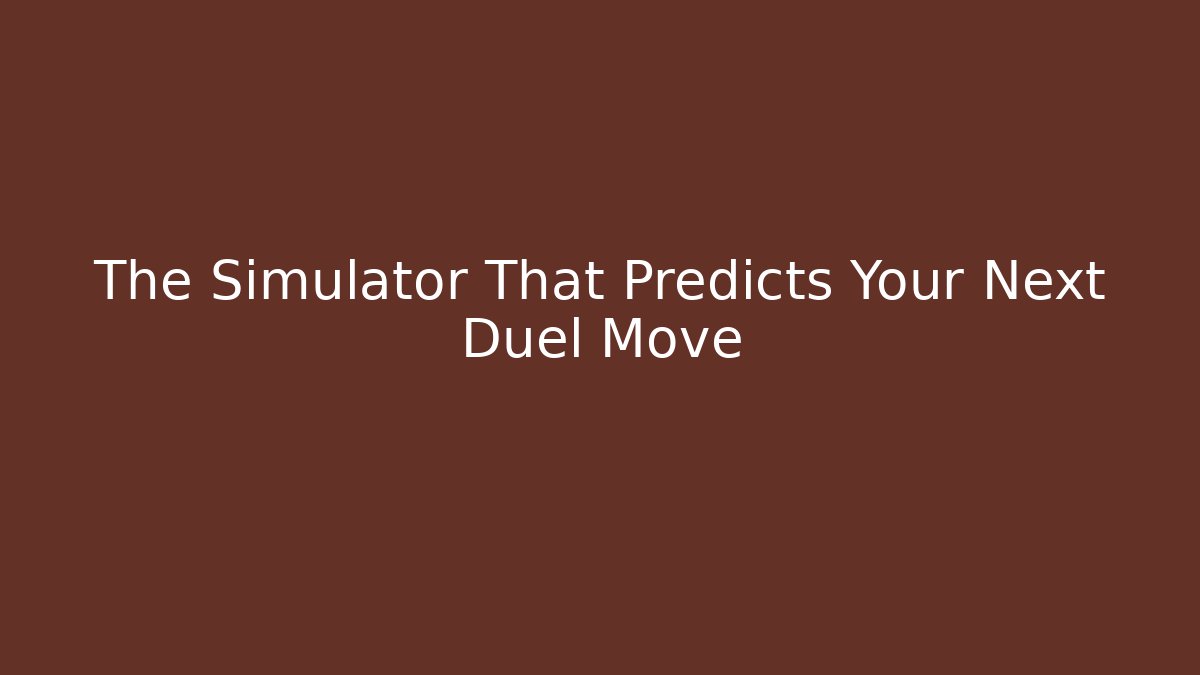 The Simulator That Predicts Your Next Duel Move