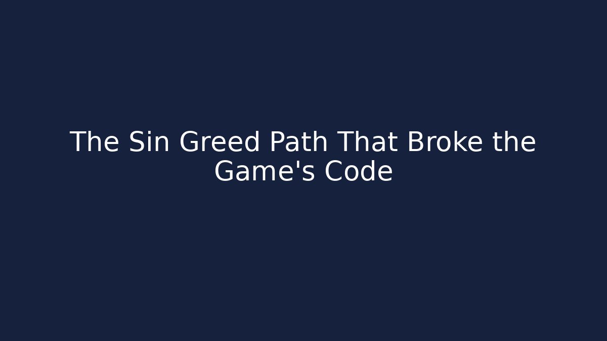 The Sin Greed Path That Broke the Game’s Code