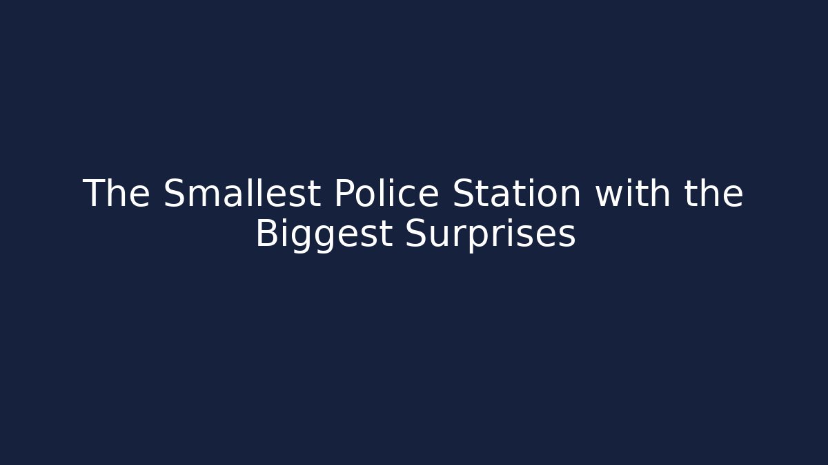 The Smallest Police Station with the Biggest Surprises - Critter Realm
