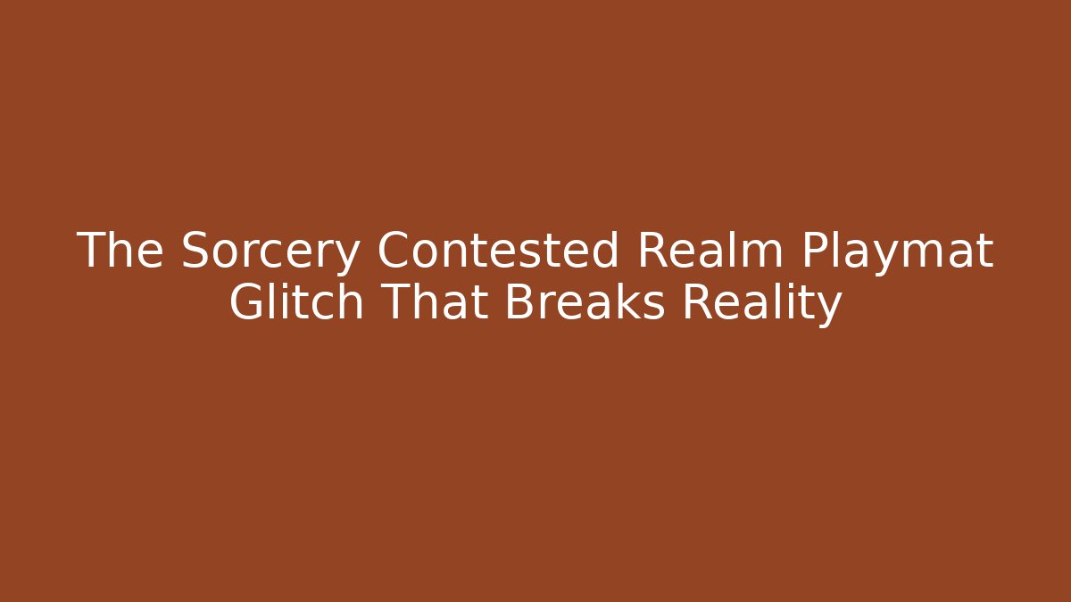The Sorcery Contested Realm Playmat Glitch That Breaks Reality