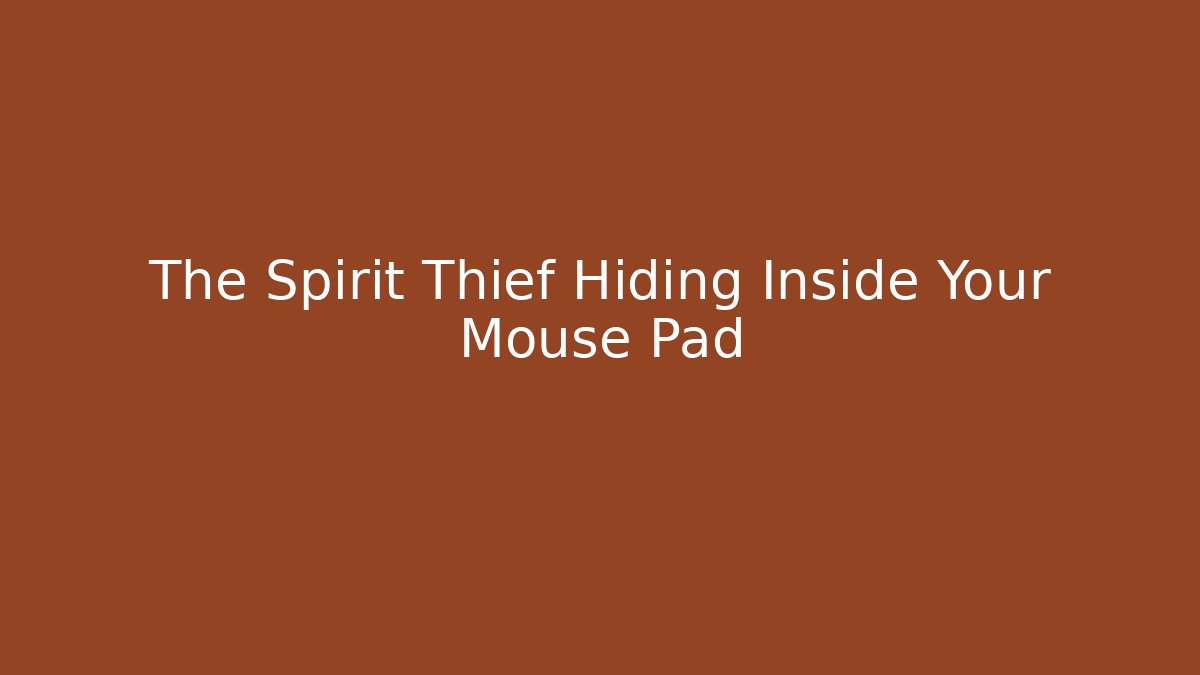 The Spirit Thief Hiding Inside Your Mouse Pad
