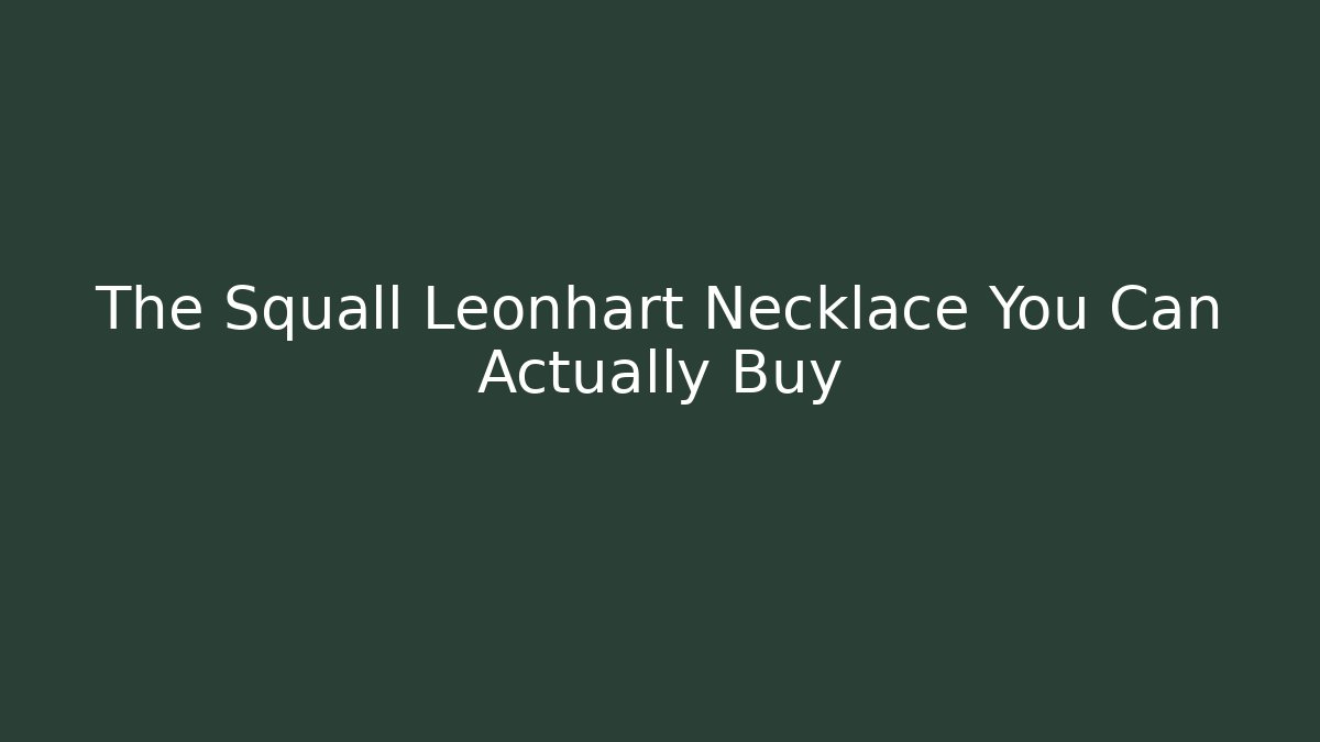 The Squall Leonhart Necklace You Can Actually Buy - Critter Realm