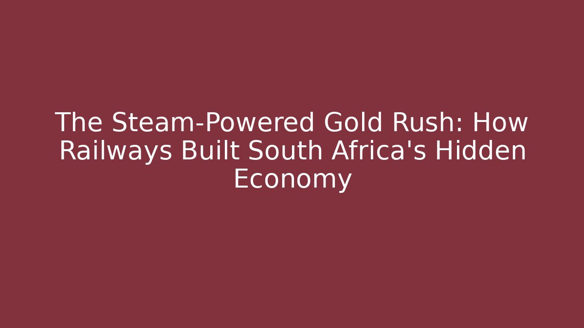 The Steam-Powered Gold Rush: How Railways Built South Africa's Hidden Economy