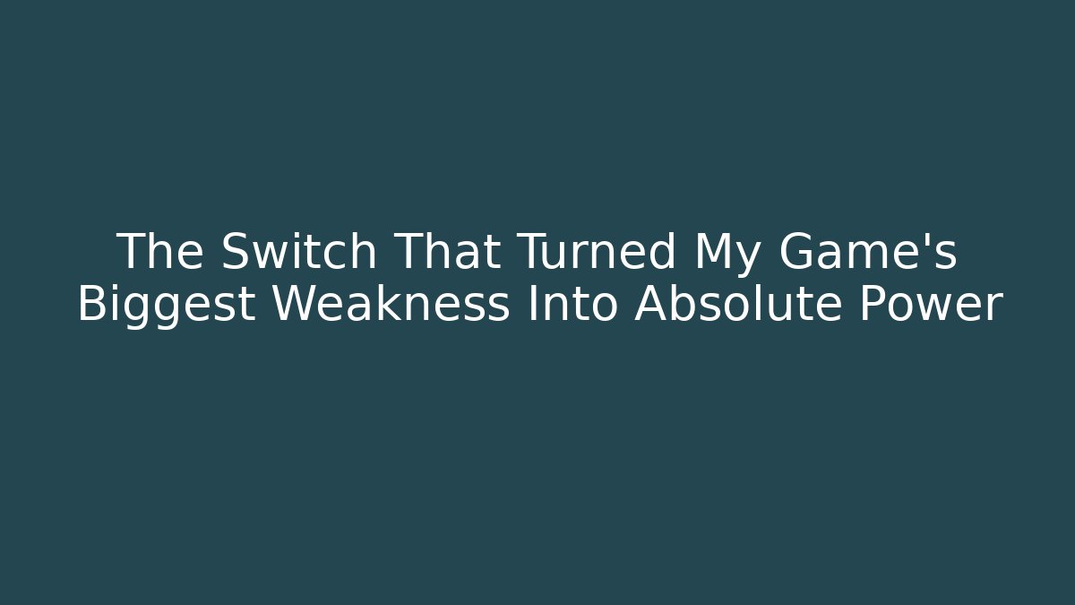 The Switch That Turned My Game's Biggest Weakness Into Absolute Power - Critter Realm