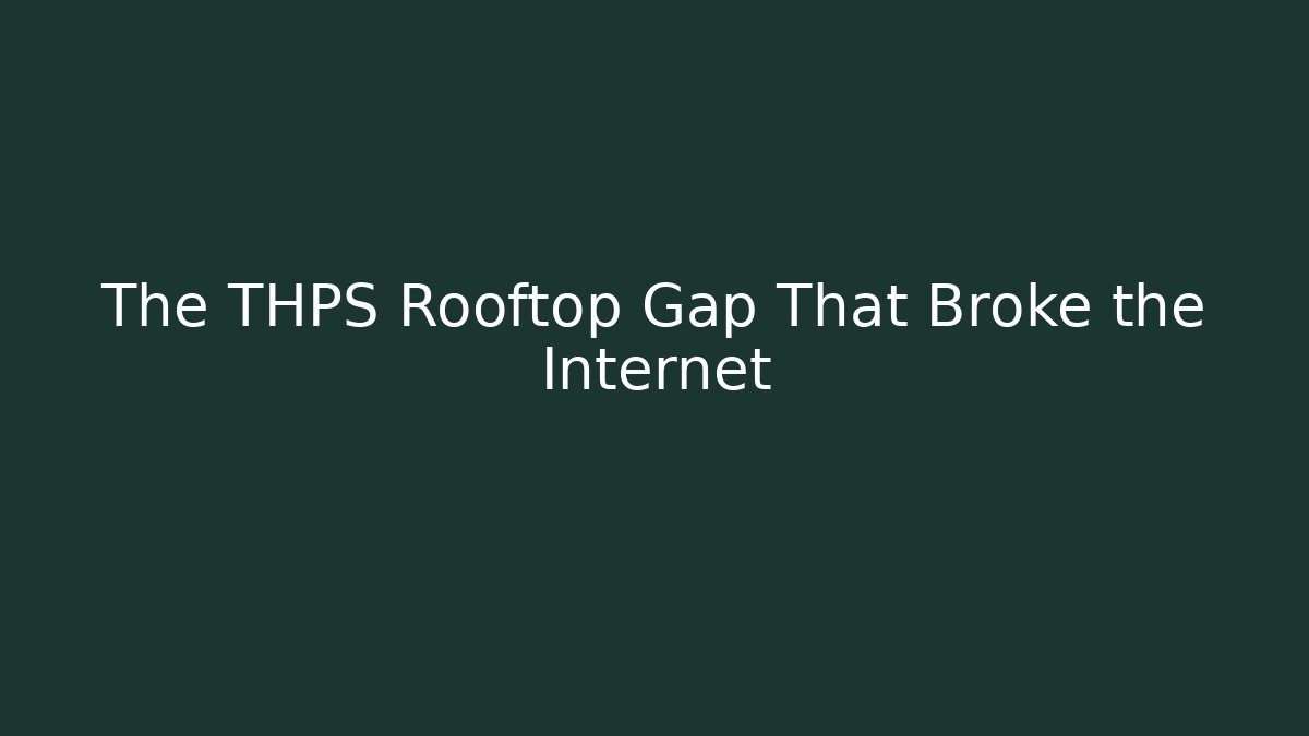The THPS Rooftop Gap That Broke the Internet - Critter Realm