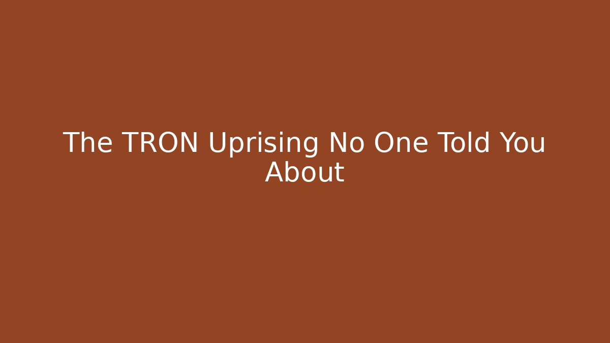 The TRON Uprising No One Told You About - Critter Realm