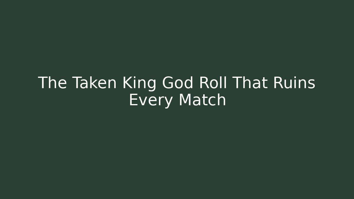 The Taken King God Roll That Ruins Every Match