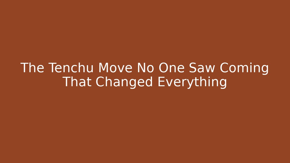 The Tenchu Move No One Saw Coming That Changed Everything - Critter Realm