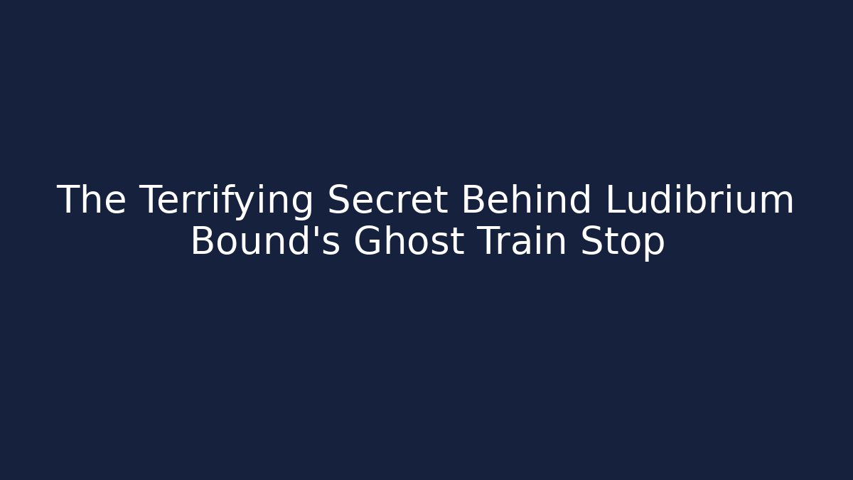 The Terrifying Secret Behind Ludibrium Bound's Ghost Train Stop