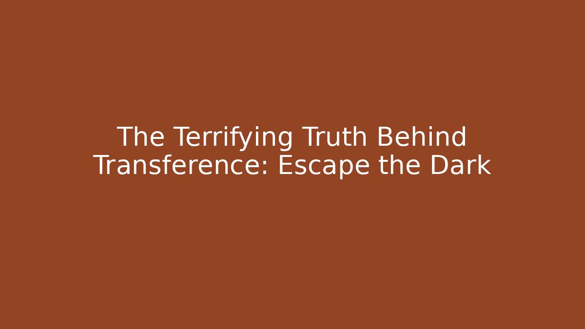 The Terrifying Truth Behind Transference: Escape the Dark - Critter Realm