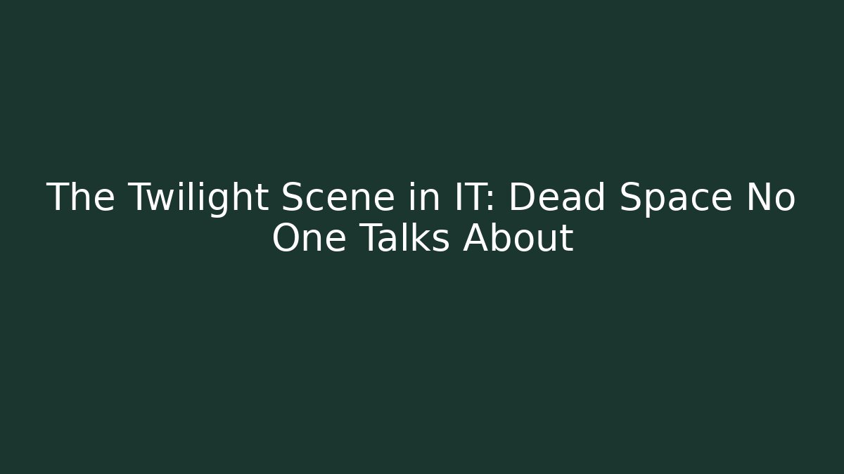 The Twilight Scene in IT: Dead Space No One Talks About