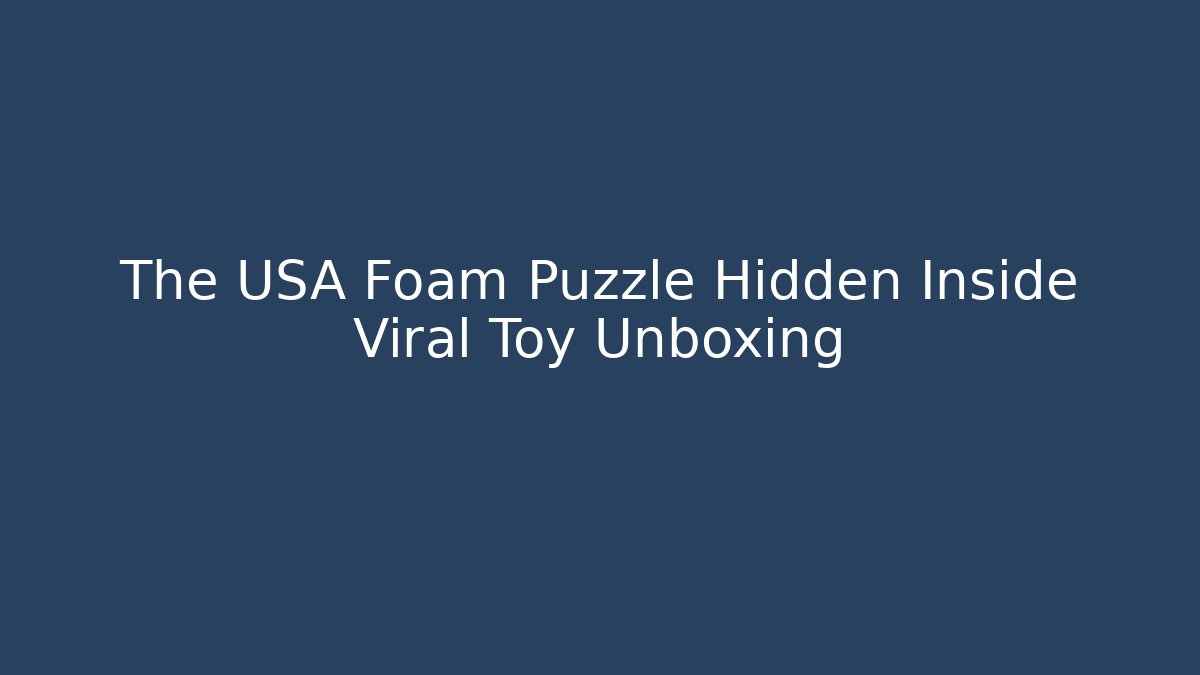 The USA Foam Puzzle Hidden Inside Viral Toy Unboxing - Critter Realm