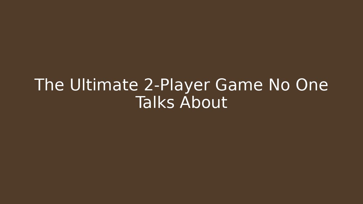 The Ultimate 2-Player Game No One Talks About - Critter Realm