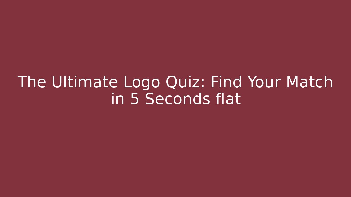The Ultimate Logo Quiz: Find Your Match in 5 Seconds flat - Critter Realm