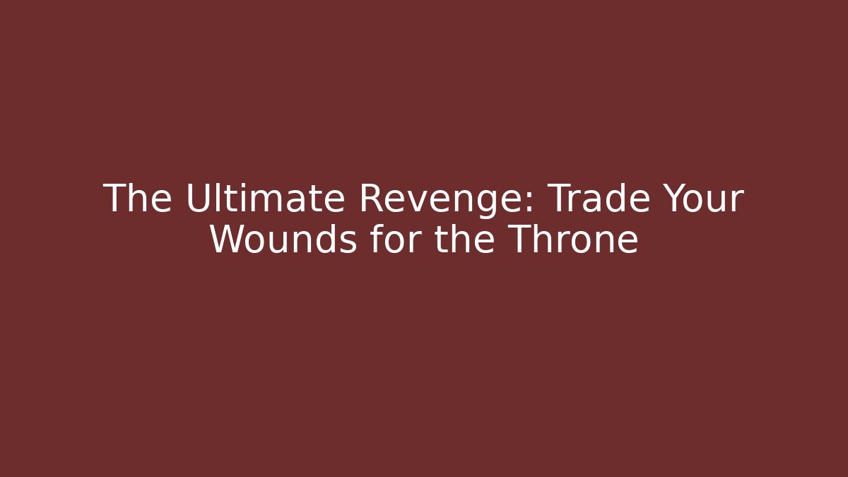 The Ultimate Revenge: Trade Your Wounds for the Throne