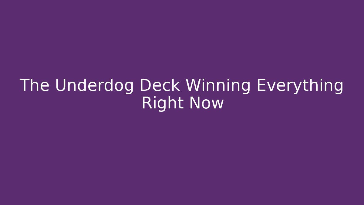 The Underdog Deck Winning Everything Right Now - Critter Realm