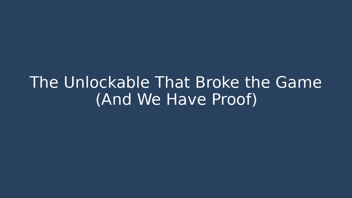 The Unlockable That Broke the Game (And We Have Proof) - Critter Realm