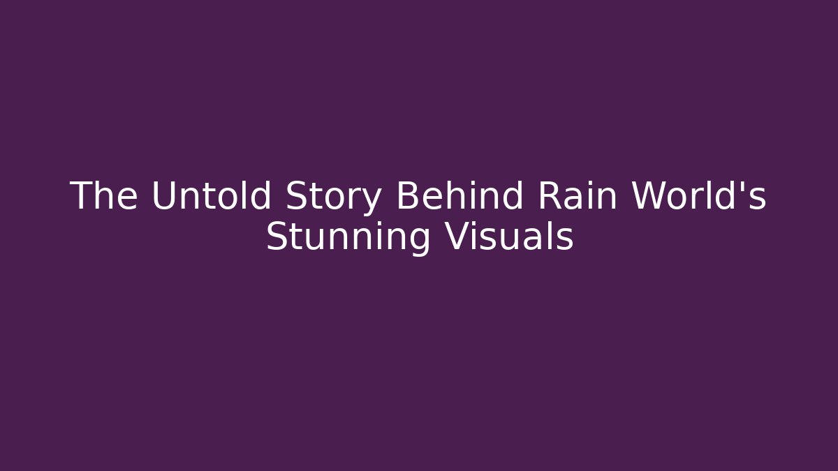 The Untold Story Behind Rain World’s Stunning Visuals