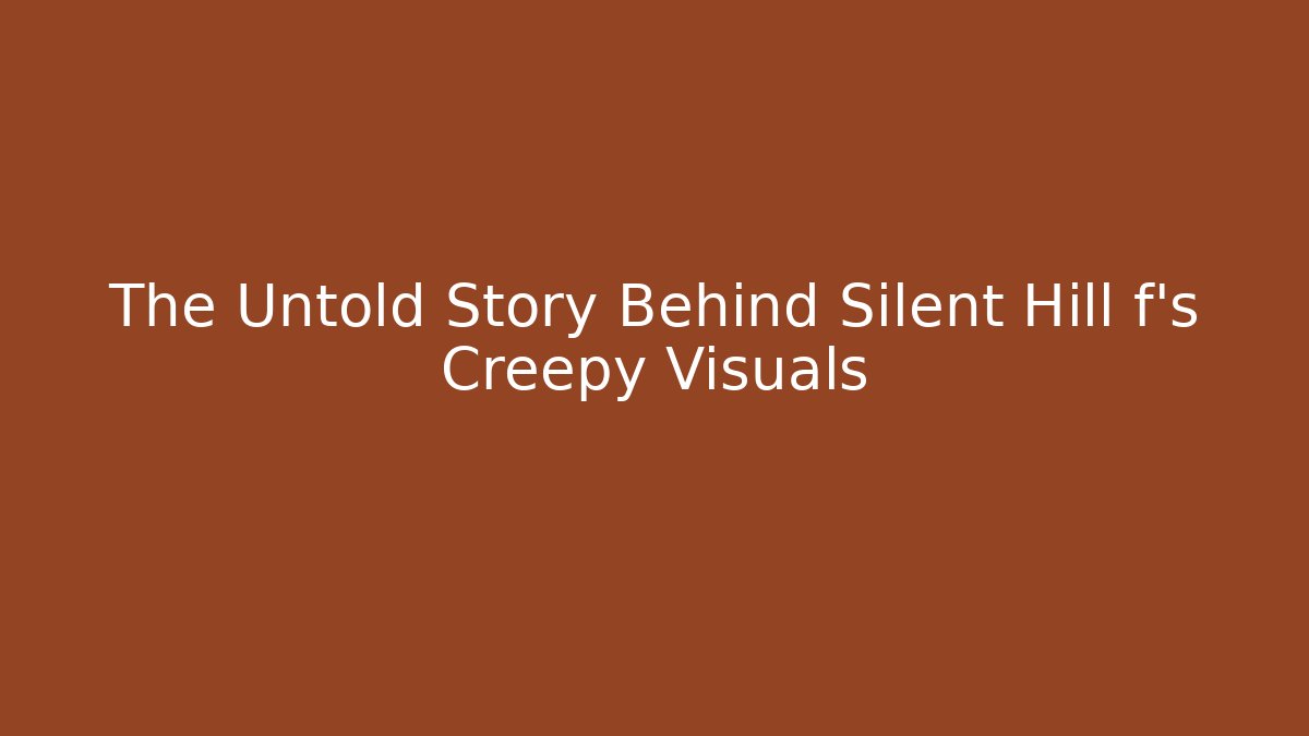 The Untold Story Behind Silent Hill f’s Creepy Visuals