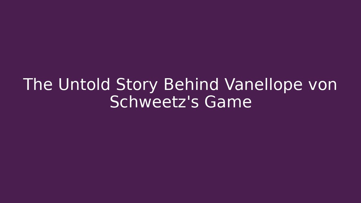 The Untold Story Behind Vanellope von Schweetz's Game