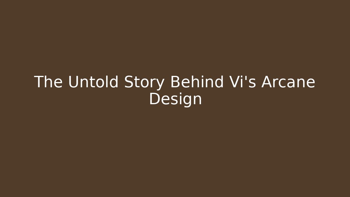 The Untold Story Behind Vi's Arcane Design - Critter Realm