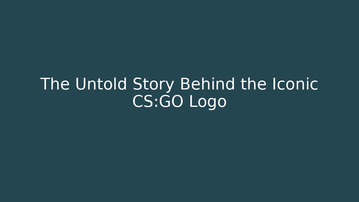 The Untold Story Behind the Iconic CS:GO Logo