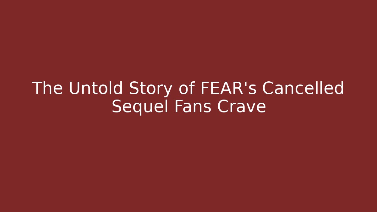 The Untold Story of FEAR’s Cancelled Sequel Fans Crave