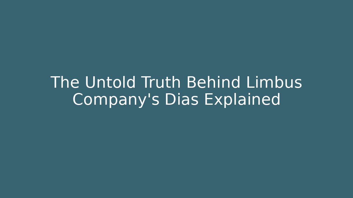 The Untold Truth Behind Limbus Company's Dias Explained