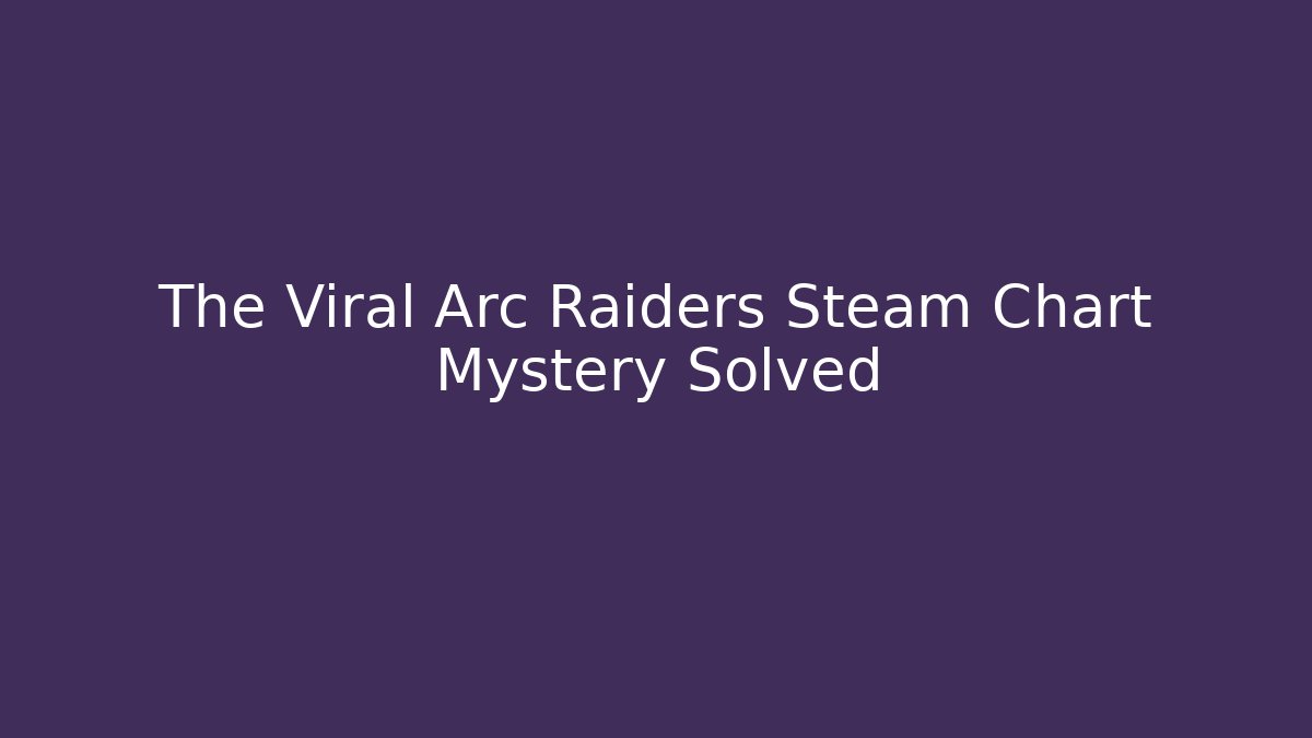 The Viral Arc Raiders Steam Chart Mystery Solved