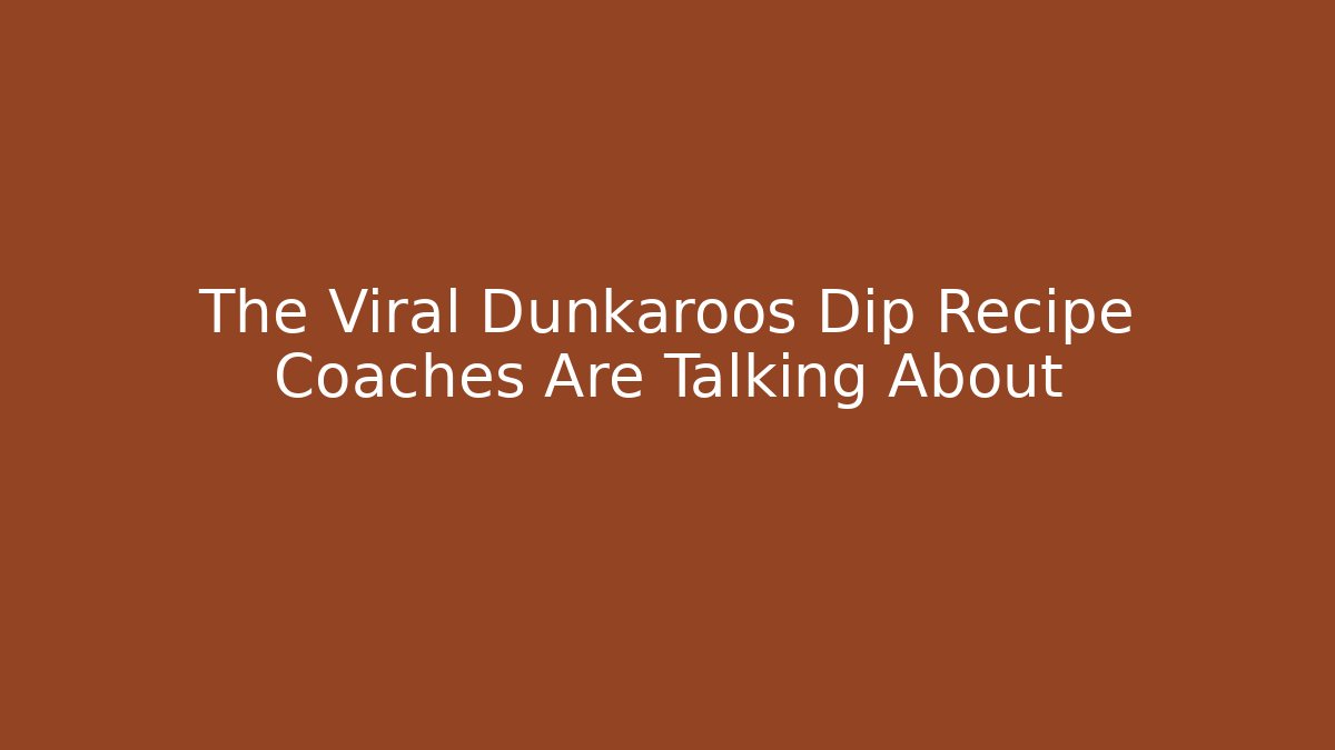 The Viral Dunkaroos Dip Recipe Coaches Are Talking About - Critter Realm