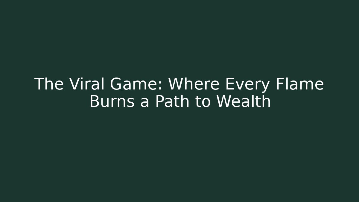 The Viral Game: Where Every Flame Burns a Path to Wealth