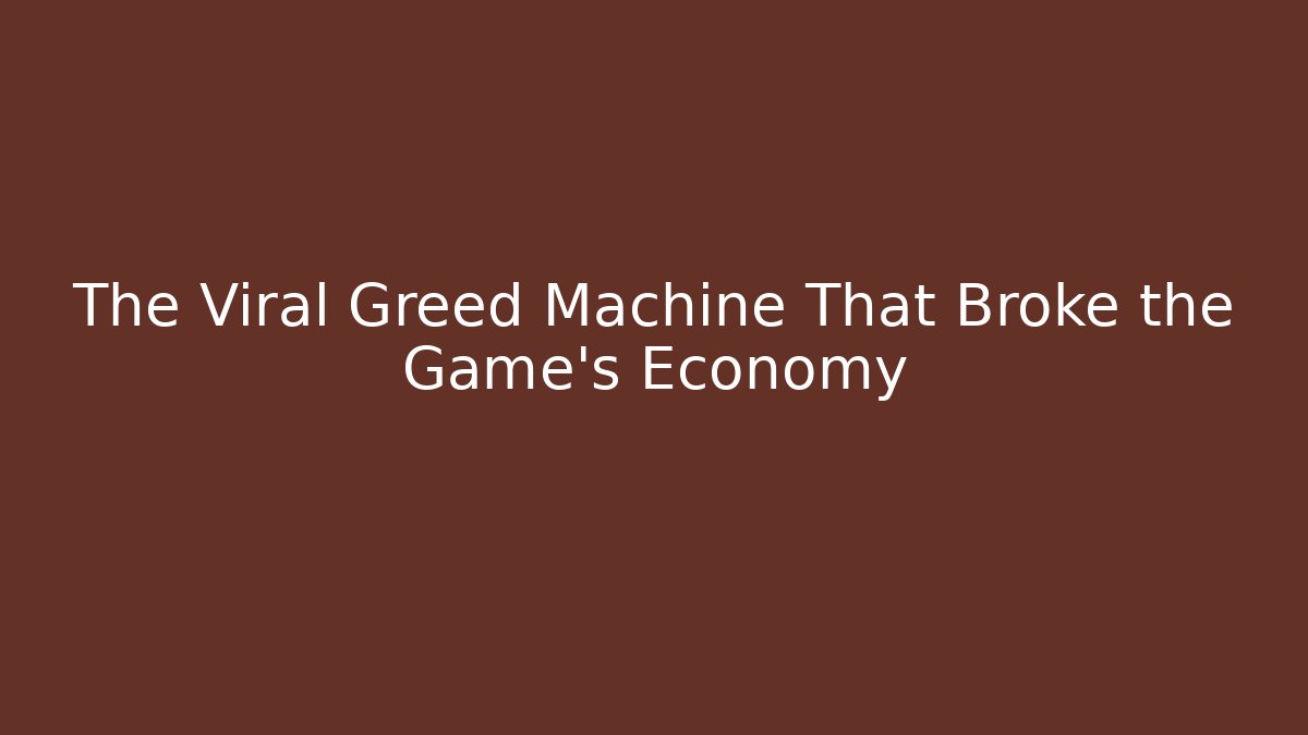 The Viral Greed Machine That Broke the Game's Economy