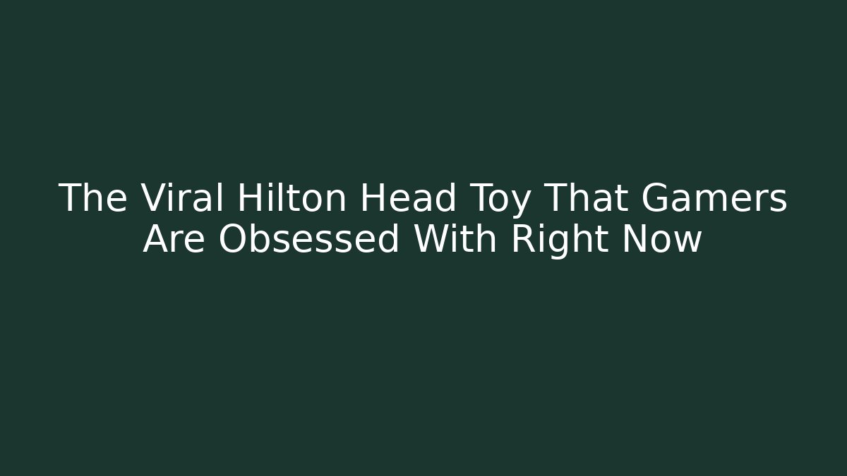 The Viral Hilton Head Toy That Gamers Are Obsessed With Right Now