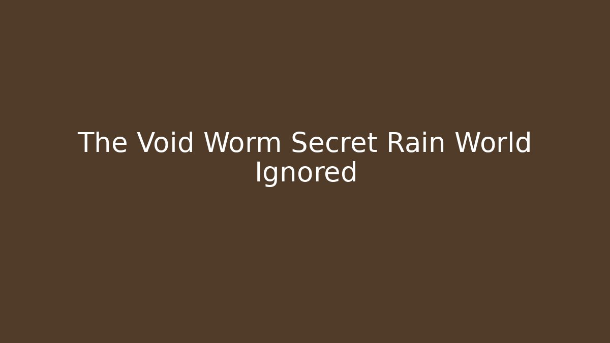 The Void Worm Secret Rain World Ignored