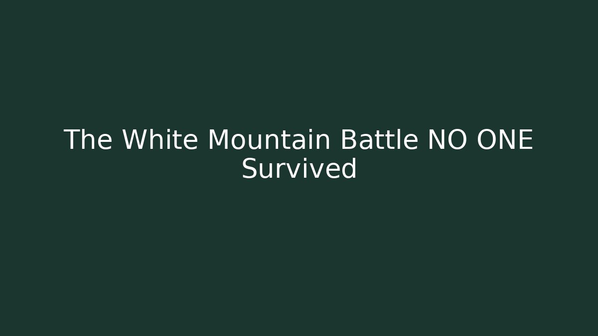 The White Mountain Battle NO ONE Survived - Critter Realm