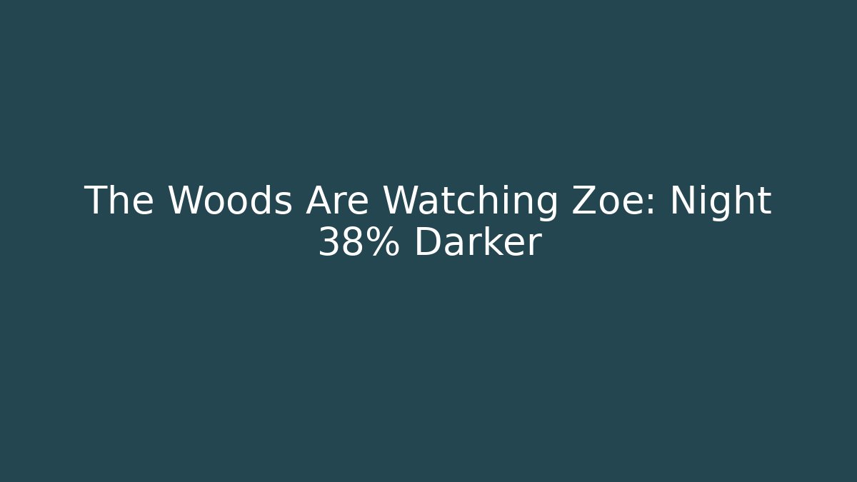 The Woods Are Watching Zoe: Night 38% Darker