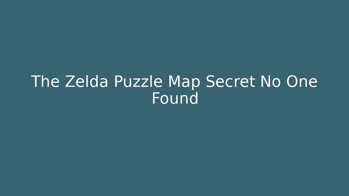 The Zelda Puzzle Map Secret No One Found - Critter Realm