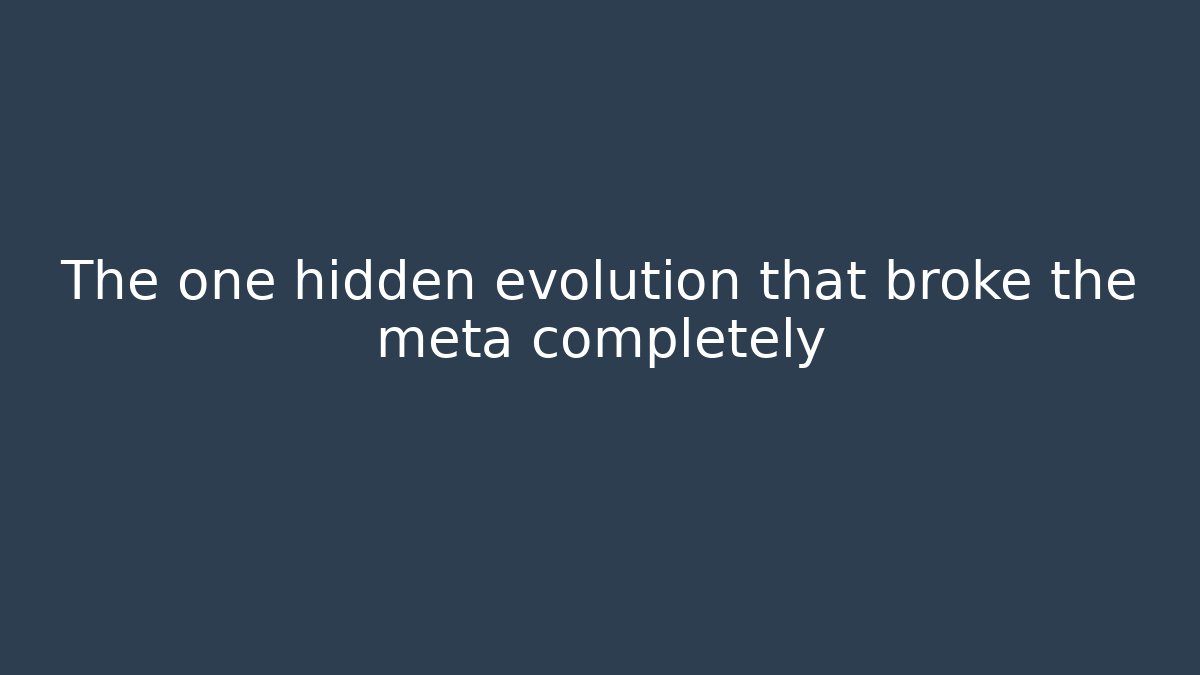 The one hidden evolution that broke the meta completely - Critter Realm