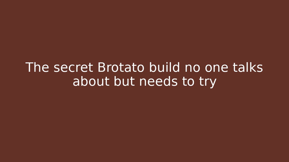 The secret Brotato build no one talks about but needs to try - Critter Realm