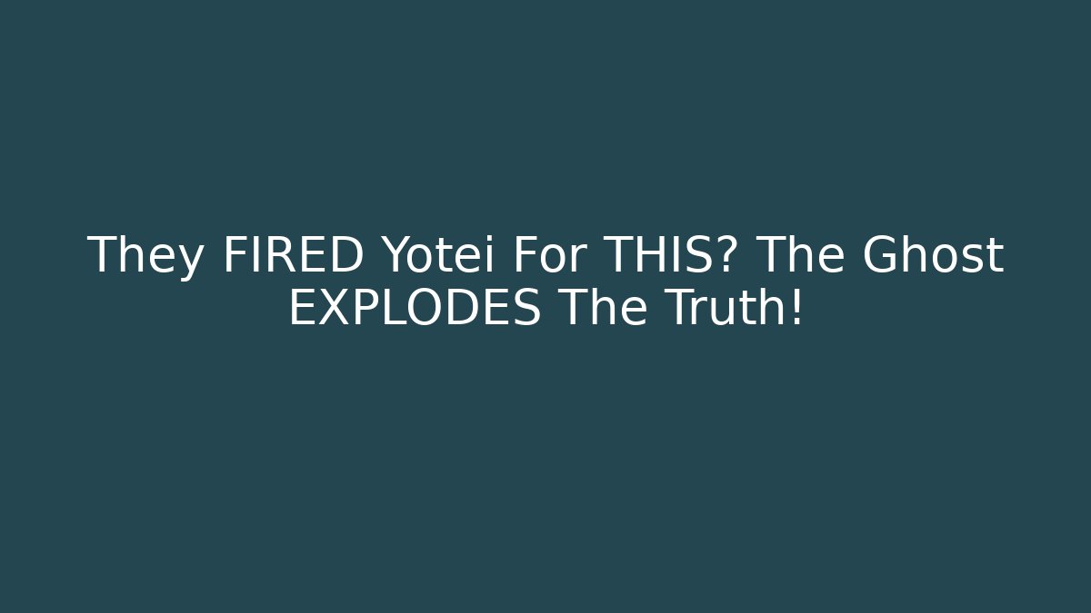 They FIRED Yotei For THIS? The Ghost EXPLODES The Truth!