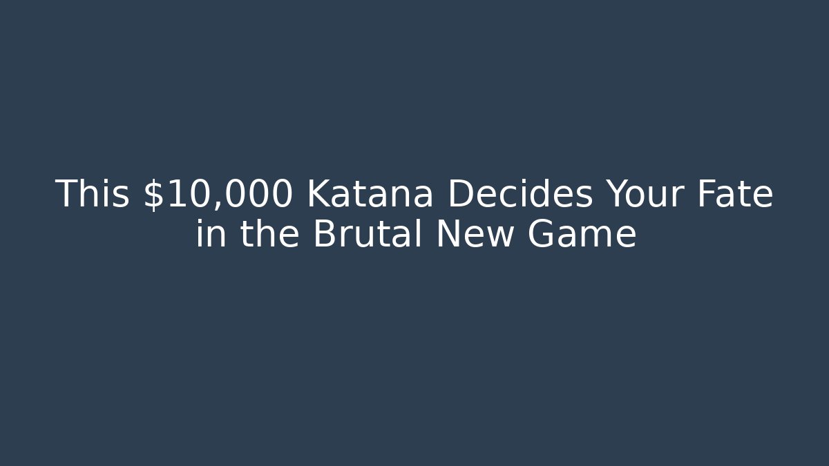 This $10,000 Katana Decides Your Fate in the Brutal New Game