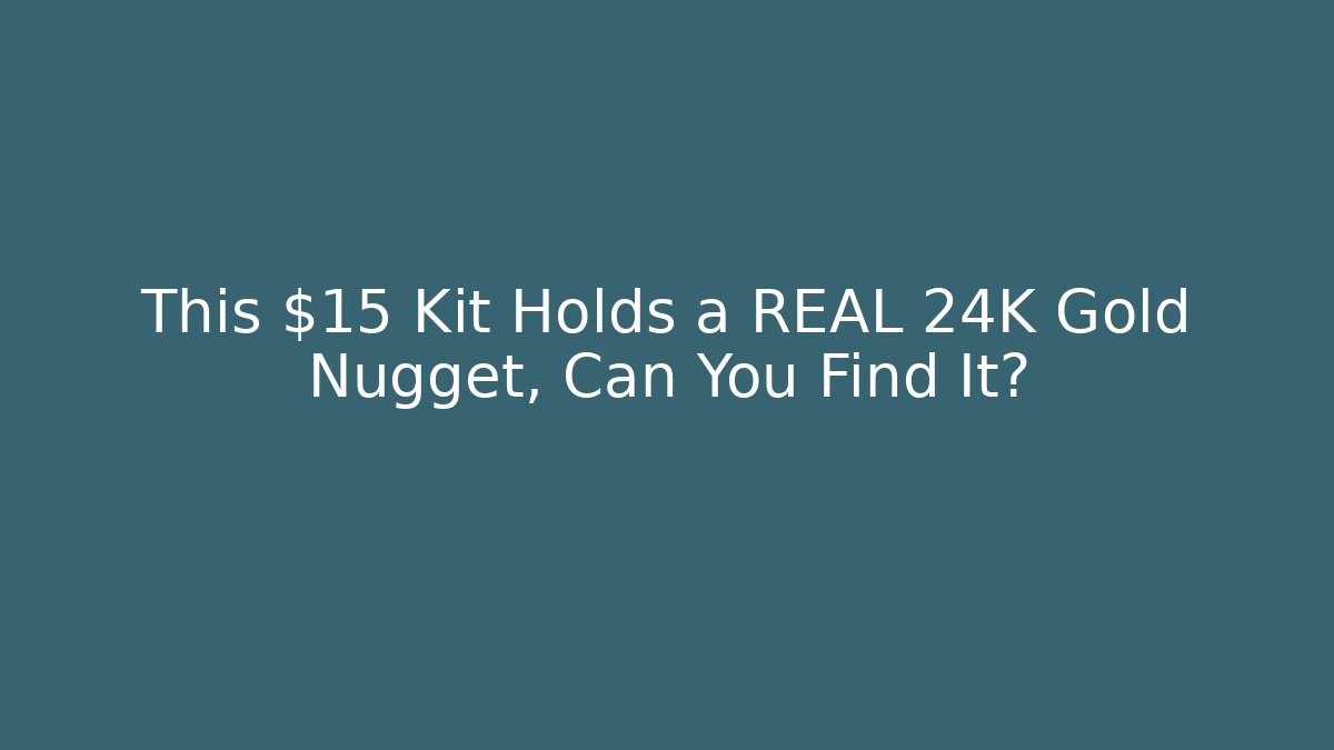 This $15 Kit Holds a REAL 24K Gold Nugget, Can You Find It?