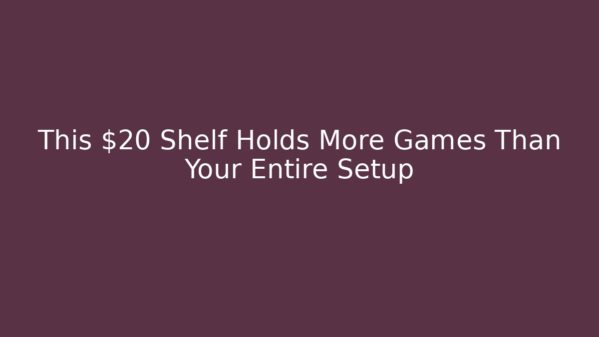 This $20 Shelf Holds More Games Than Your Entire Setup