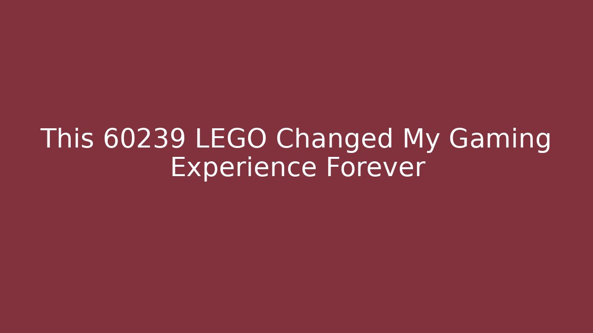 This 60239 LEGO Changed My Gaming Experience Forever - Critter Realm