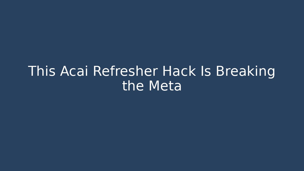 This Acai Refresher Hack Is Breaking the Meta