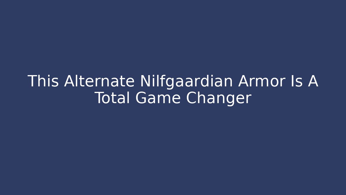 This Alternate Nilfgaardian Armor Is A Total Game Changer