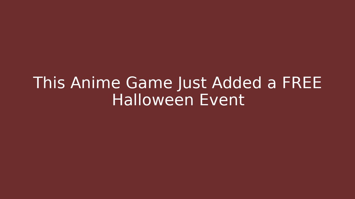 This Anime Game Just Added a FREE Halloween Event - Critter Realm