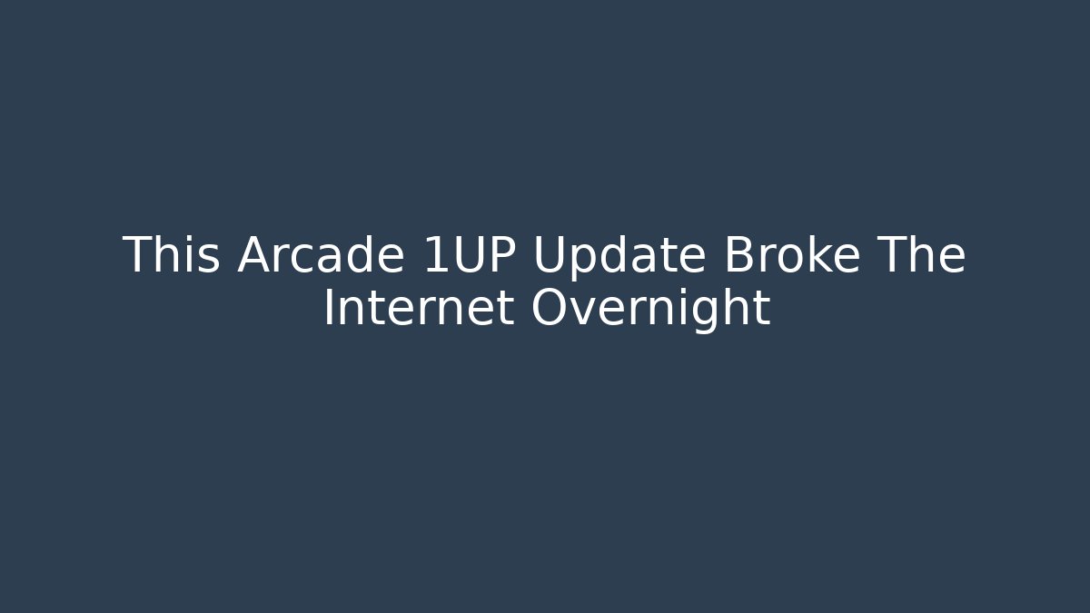 This Arcade 1UP Update Broke The Internet Overnight