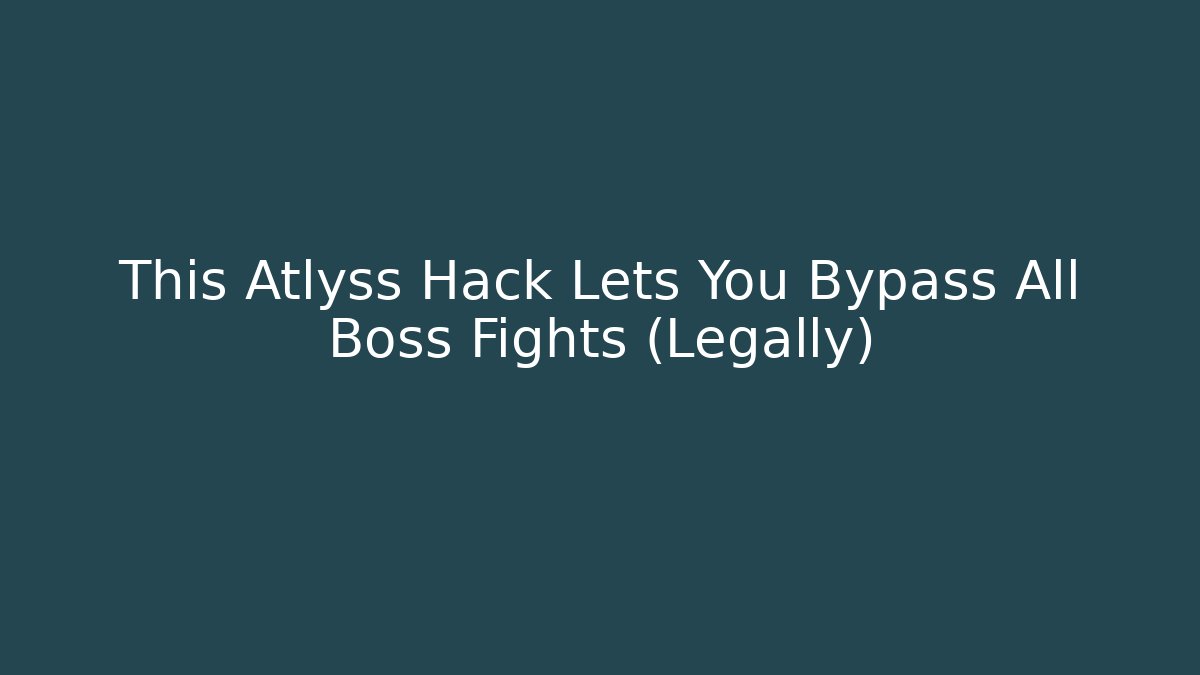 This Atlyss Hack Lets You Bypass All Boss Fights (Legally)